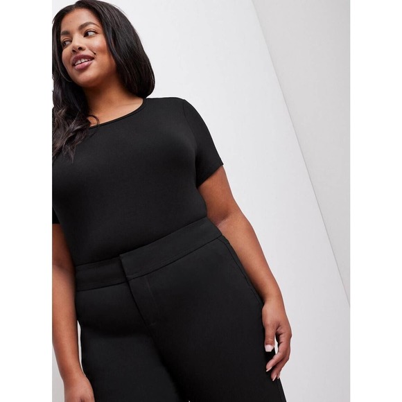 Torrid Trouser Straight Deluxe Stretch Mid Rise Pant Women's Plus Size 22 Black - Picture 9 of 9